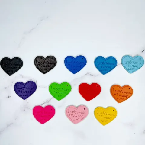 چارم قلبی نوشته‌دار رنگی
