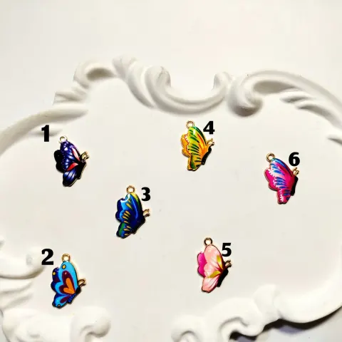 اویز پروانه مینا کاری